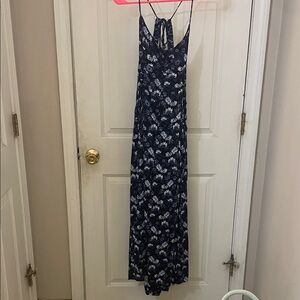 Free People Navy Floral Midi Dress